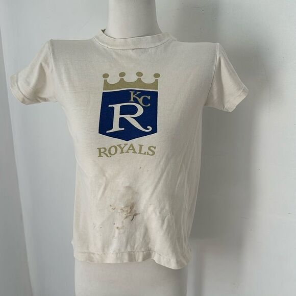 Vintage Thrashed 70s KC Royals Babydoll Tee - Picture 1 of 6